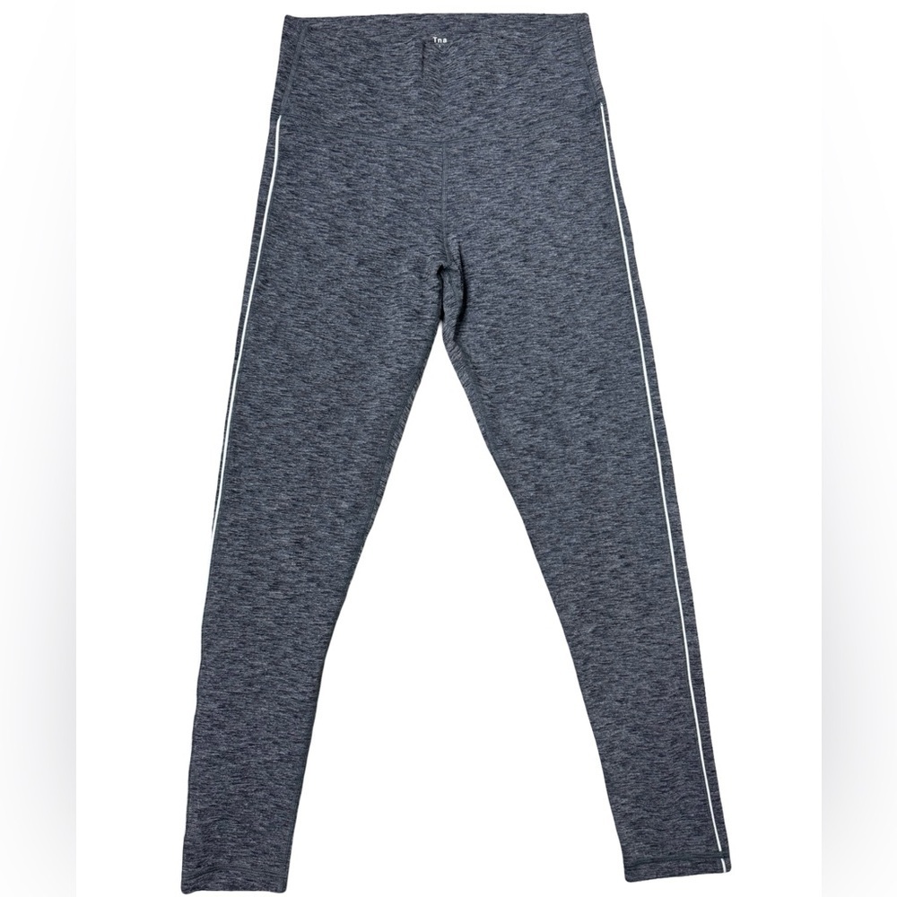 Aritzia TNA Atmosphere High-Rise Leggings – Heather Grey/White Stripe, Large